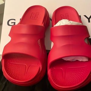 Red Givenchy men marshmallow sandals .. these are unisex and new , never worn